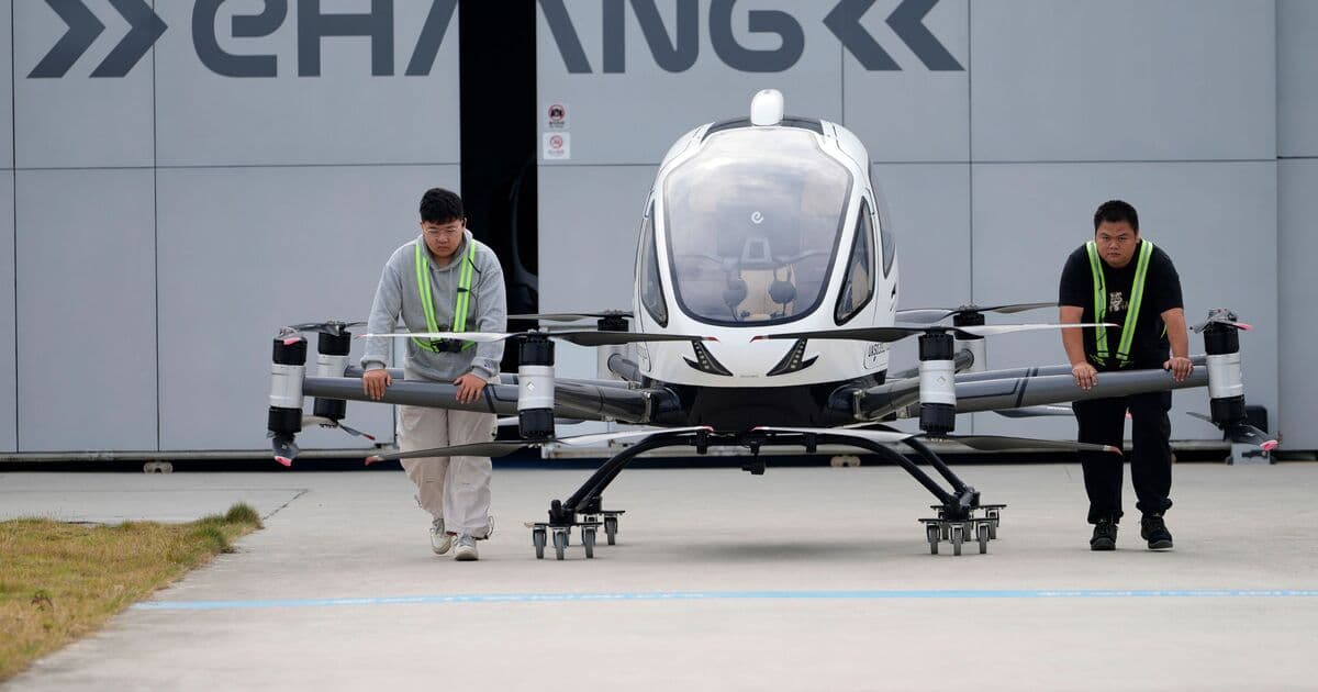 China's fleet of flying taxis and food drones in new 'low-altitude economy'...