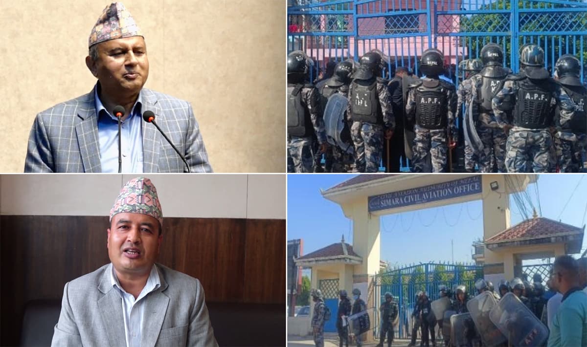 Tension at Simra Airport as UML leaders’ visit sparks Gen-Z protest