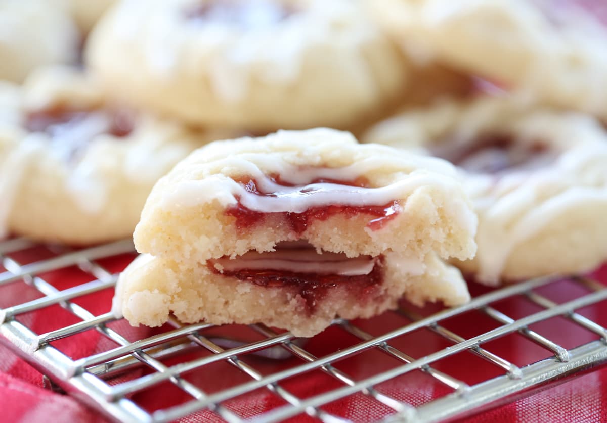 Raspberry Thumbprint Cookies
