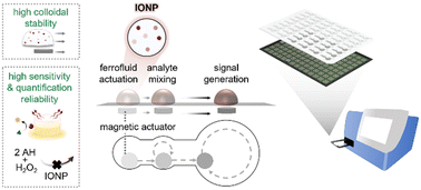 A physicochemically compatible ferrofluid droplet robotic system for automated bioanalytical assays