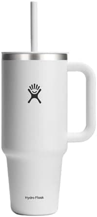 $19.98: 40-Oz Hydro Flask Travel Tumbler with Handle, Lid and Straw (White) at Amazon