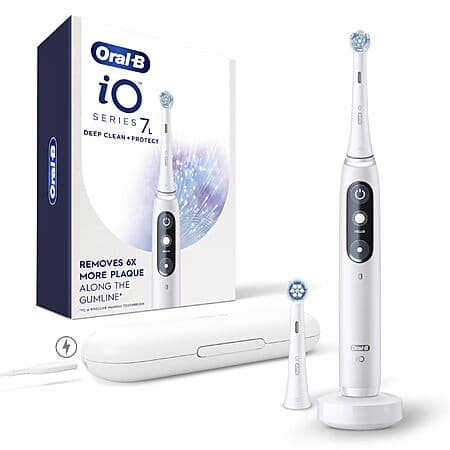 Oral-B iO Deep Clean + Protect Rechargeable Electric Toothbrush with 2 Replacement Brush Heads, and a Charging Travel Case (White) $119.99 + Free Shipping
