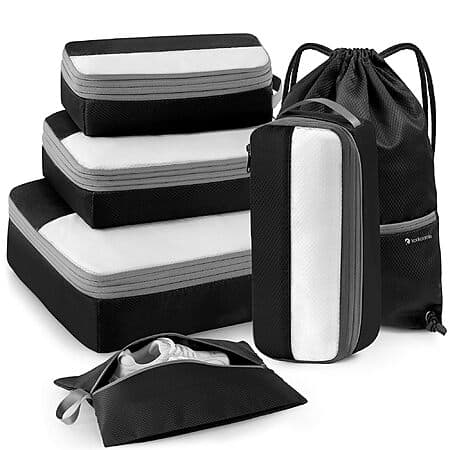 [Prime] 6-Piece Kookoomia Compression Packing Cubes for Travel (Black) $9.99 + Free Shipping