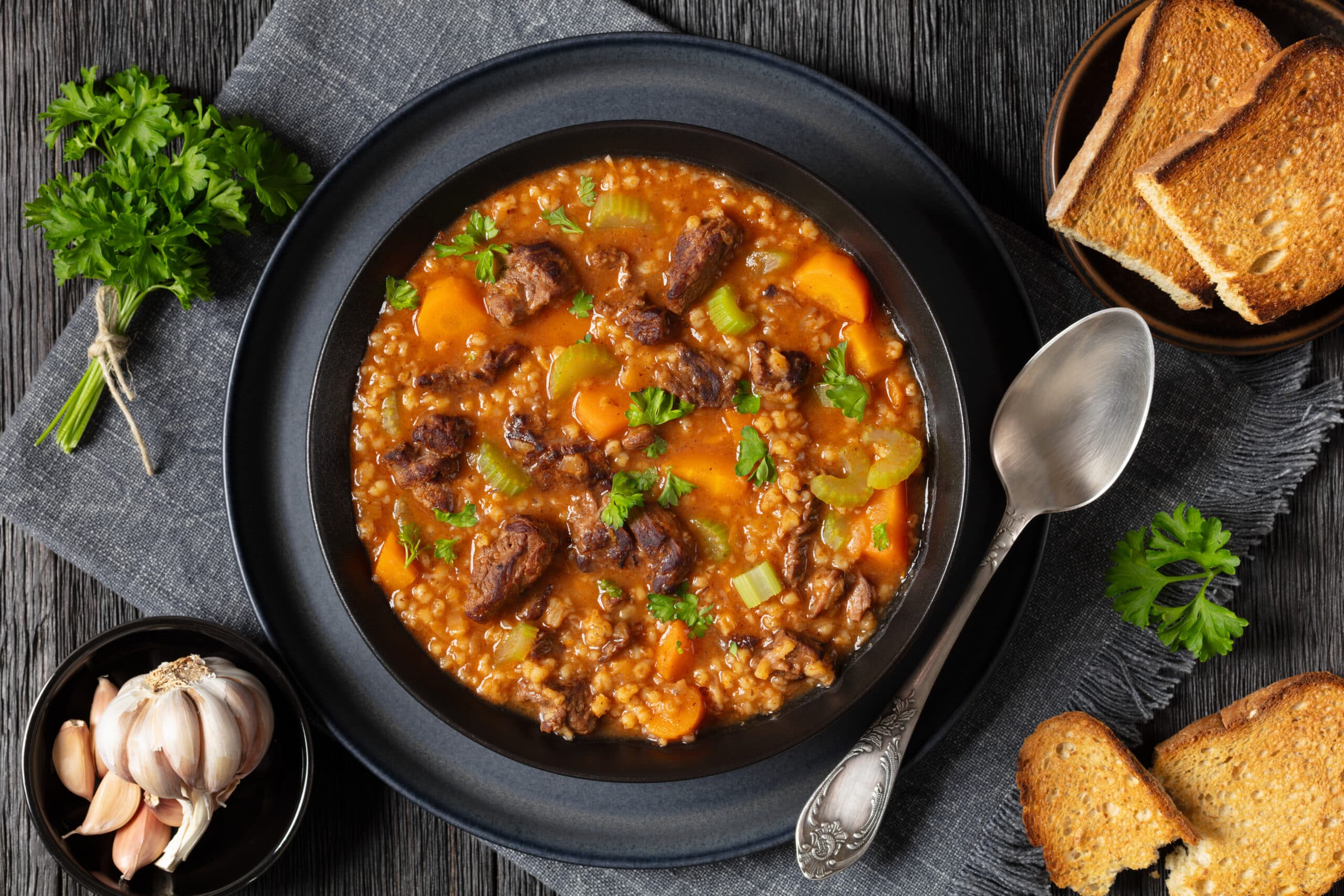 Crock Pot Beef & Barley Soup