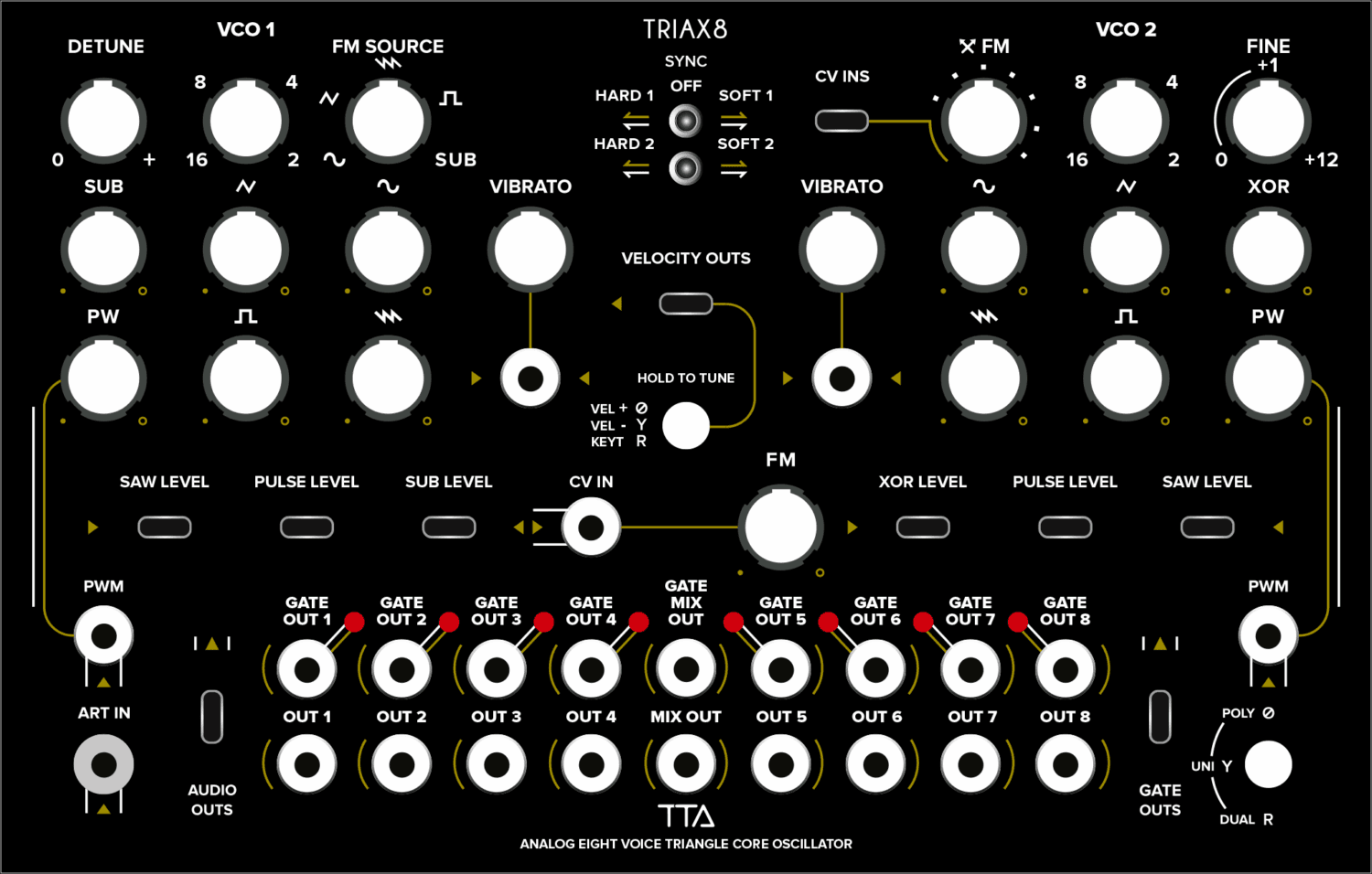 TipTop Audio Intros Triax8 Eight-Voice Eurorack Oscillator