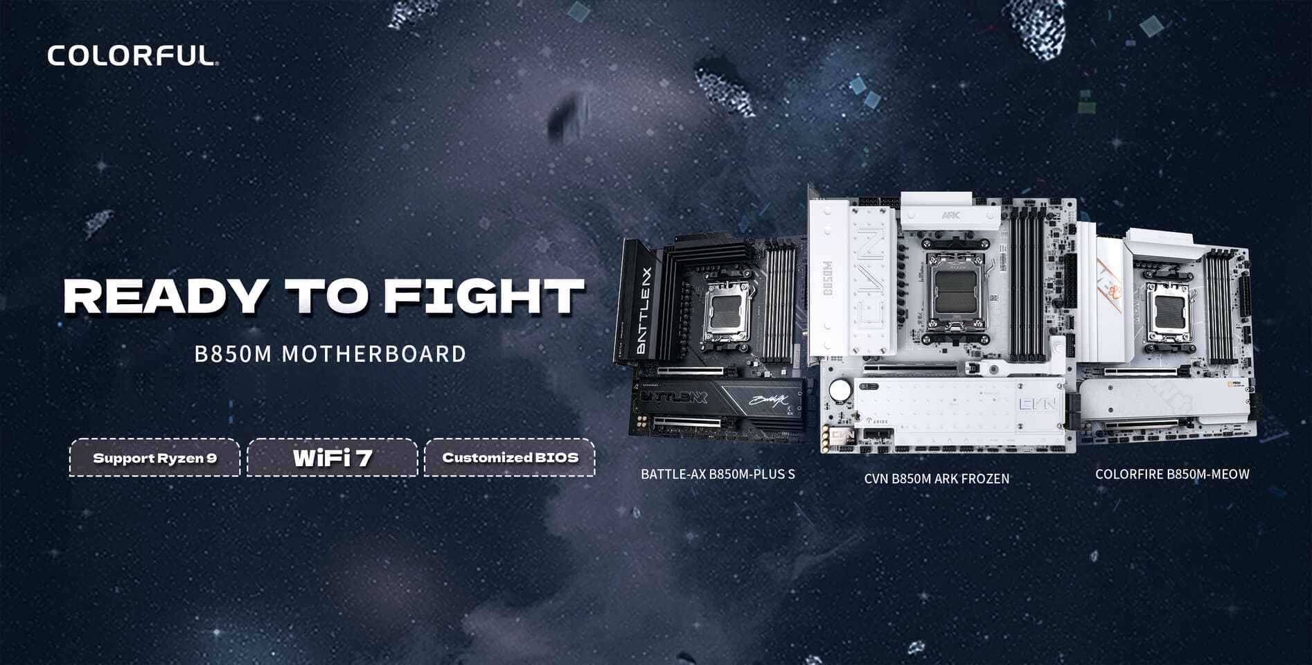 (PR) COLORFUL Expands B850 Motherboard Lineup with New CVN, Battle-Ax, and MEOW Models