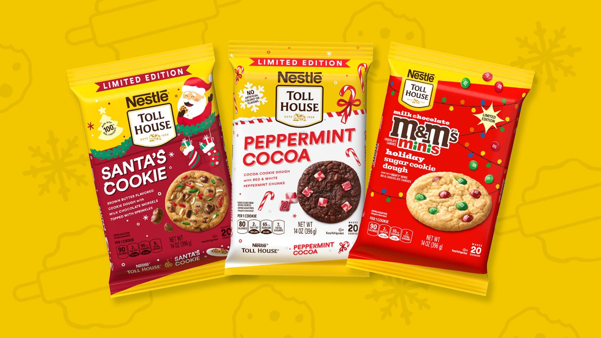 Nestlé Toll House Has Released Three Limited-Edition Holiday Doughs