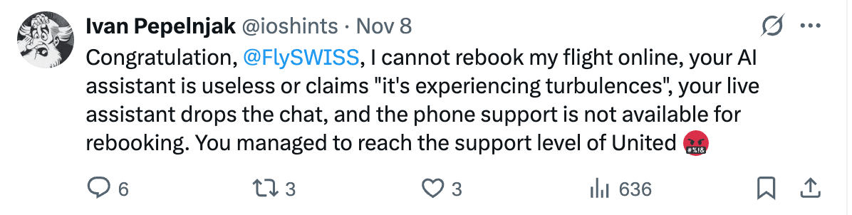 AI Enshittification: Swiss Airlines Edition