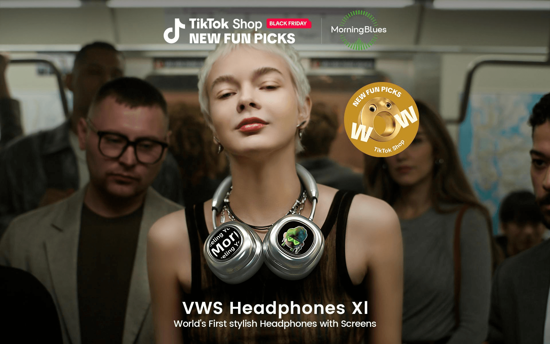 MorningBlues Redefines Smart Audio with OLED-Screen Headphones and Design-Driven Speakers