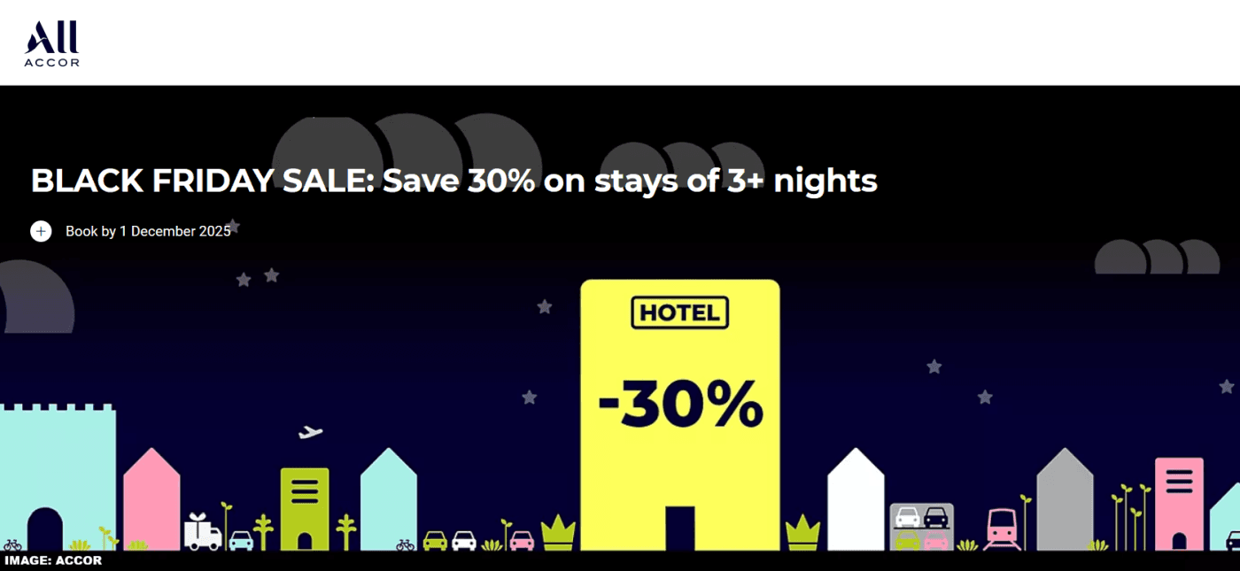 ALL Accor Europe & North Africa 30% To 40% Off Black Friday Sale For Stays December 8 – March 15, 2026 (Book Nov 26 – Dec 1)