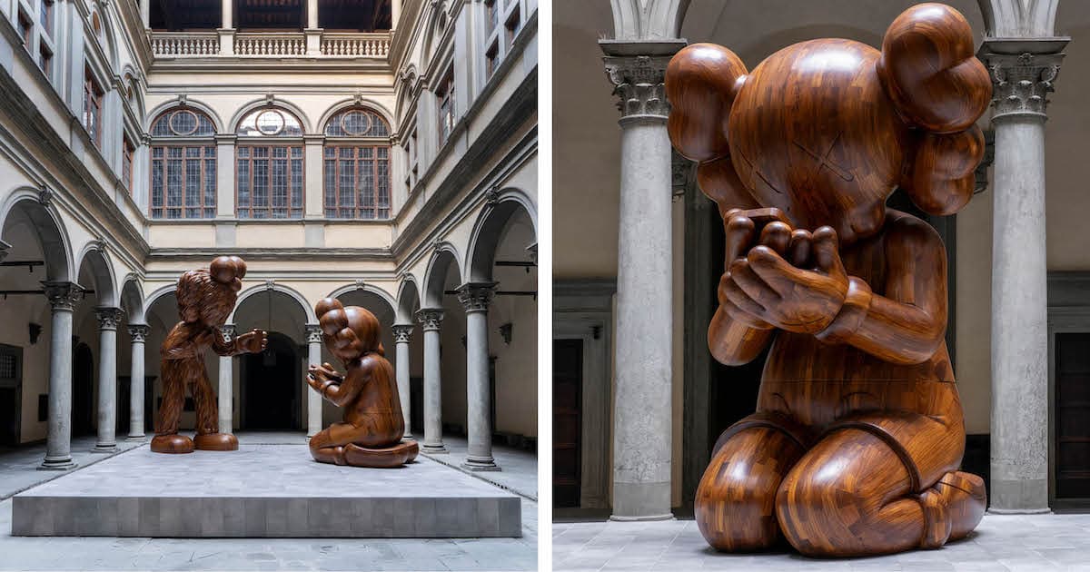 KAWS Reimagines Renaissance Art With Modern Twist Highlighting Our Dependence on Technology