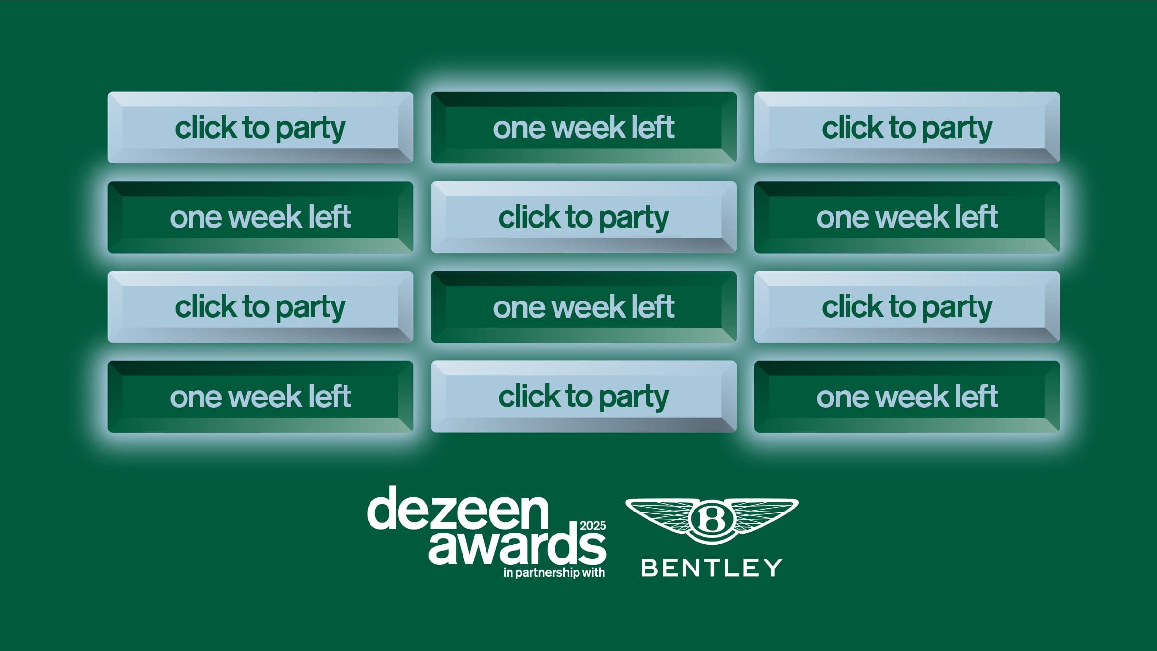 Final week to book your Dezeen Awards 2025 party tickets
