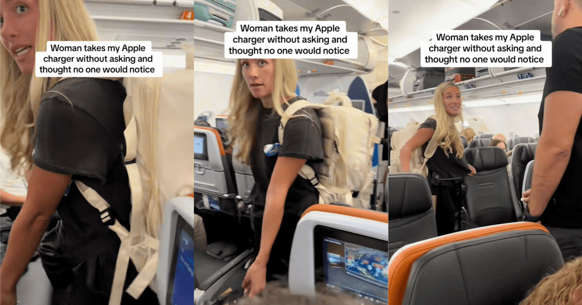 A Traveler Confronted The Woman Who Stole His Phone Charger On A Plane