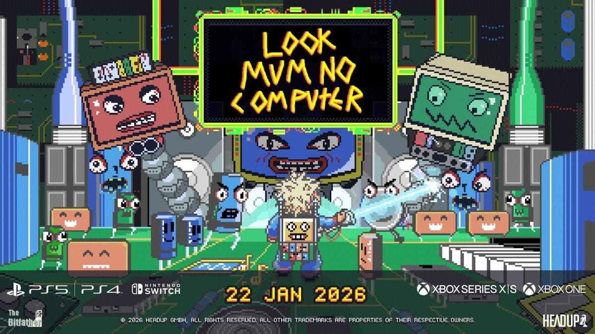 Look Mum No Computer coming to PS5, Xbox Series, PS4, Xbox One, and Switch on January 22, 2026