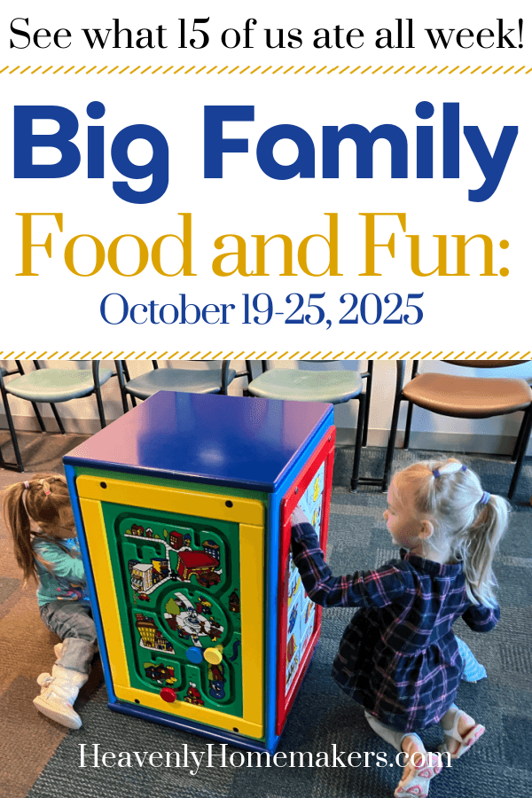 Big Family Food and Fun: October 19-25, 2025