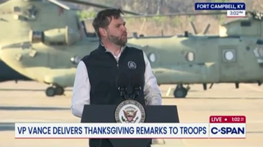 Vice President Vance Tells Soldiers, ‘You’re All Full of Sh*t’ for Saying They Like Eating Turkey