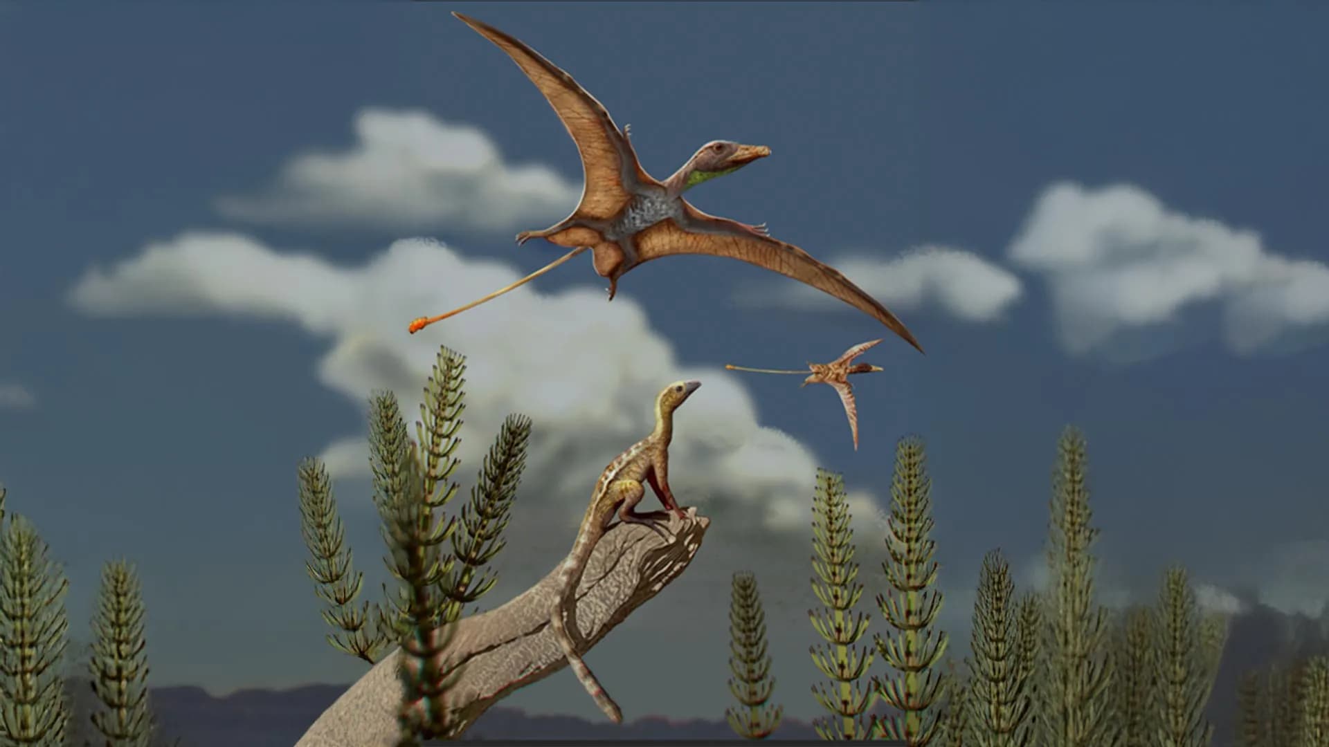 Fossil brain scans show pterosaurs evolved flight in a flash