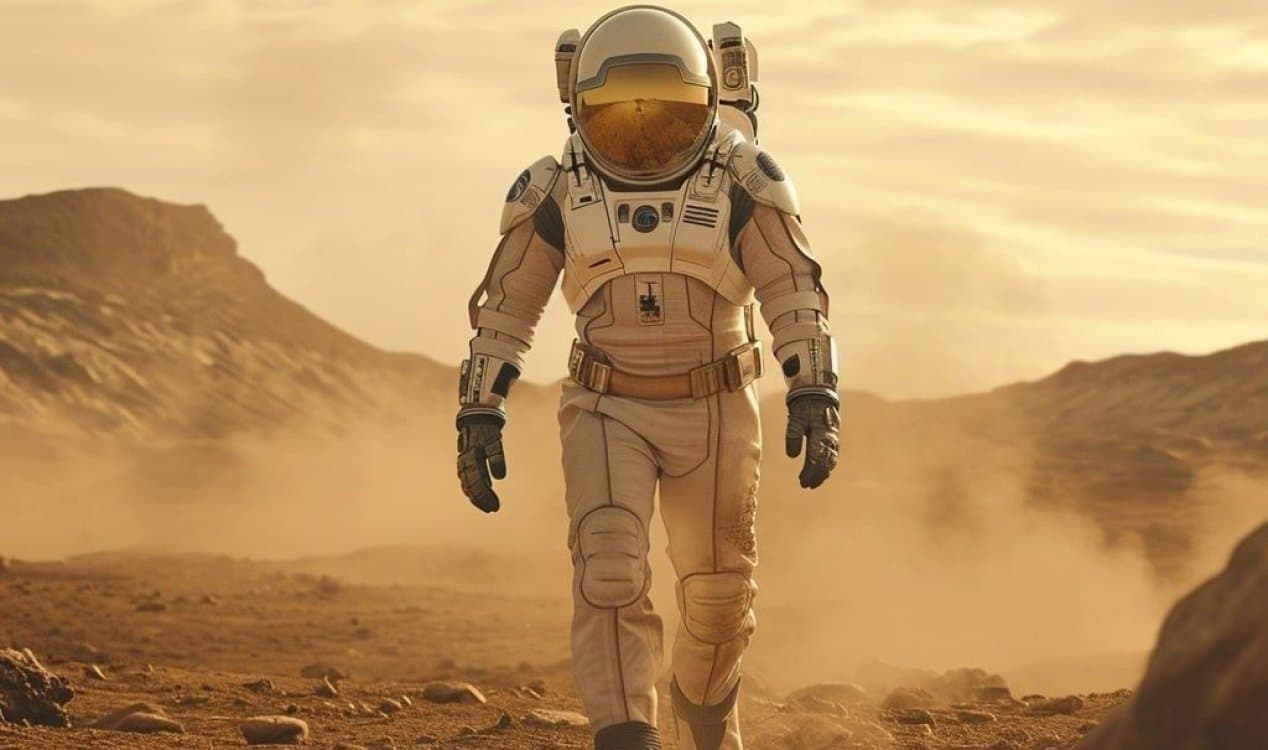 Protection from cosmic rays is essential for the first humans on Mars