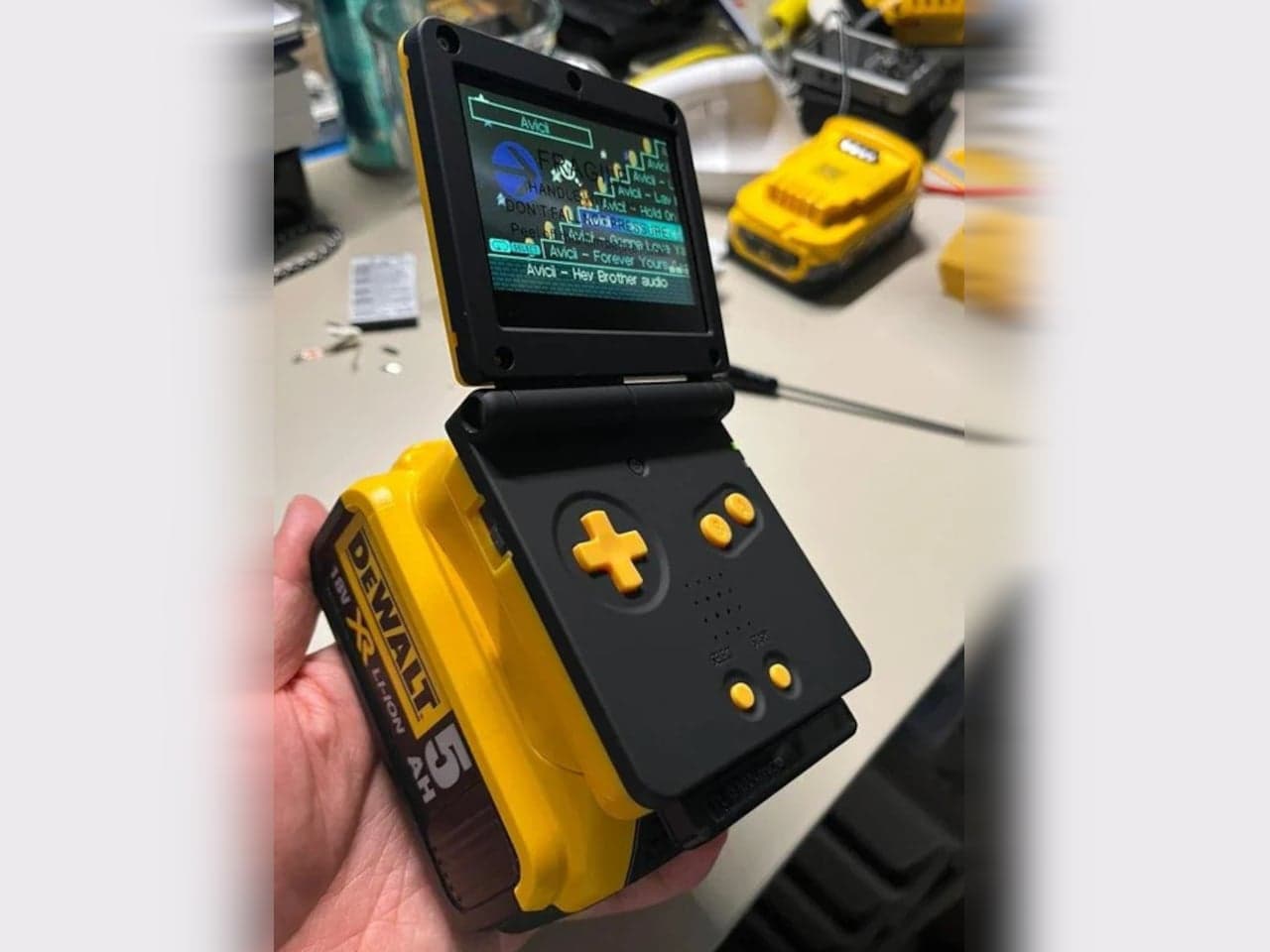 GBA SP With DeWALT Battery Will Outlast the Apocalypse